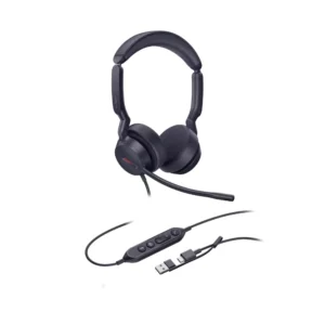 אוזניות למוקד Yealink למחשב דגם UH44 Dual Teams USB C/A