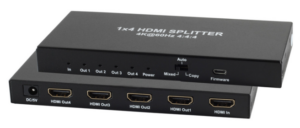 מפצל HDMI 1x4 מקצועי | 4K60Hz, HDR10 ומארז מתכת